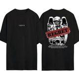 Urbvn Regret Tasarım Baskılı Siyah Oversize T Shirt - XL