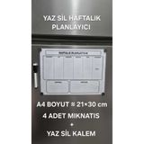 URDE Yaz Sil Haftalık Planlayıcı Magnet-Mıknatıslı Buzdolabı Panosu, Yaz Sil Not Panosu,Haftalık Çizelge