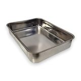 ÜREL Derin Fırın Tepsisi Yoğurt Mayalama Paslanmaz Çelik Çok Amaçlı Dikdörtgen Metal Tava Saklama Kabı (36,5x26,5x6,5 cm, 304 (18/10) Kalite, Makinede Yıkanabilir, Gıdaya Uygun, Kolay Temizlenebilir)
