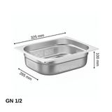 Üret Delikli Gastronom Küvet Gn 1/2 100 Mm 6,5 Lt