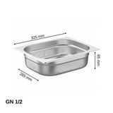 Üret Delikli Gastronom Küvet Gn 1/2 65 Mm 4 Lt