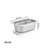 Üret Delikli Gastronom Küvet Gn 1/4 65 Mm 1,8 Lt