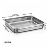 Üret Delikli Gastronom Küvet Gn 2/1 20 Mm 5 Lt