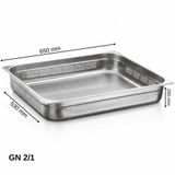 Üret Delikli Gastronom Küvet Gn 2/1 200 Mm 57,5 Lt