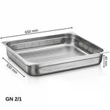 Üret Delikli Gastronom Küvet Gn 2/1 40 Mm 10 Lt