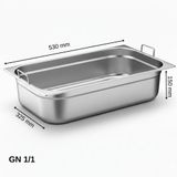 Üret Saplı Gastronom Küvet Gn 1/1 150 Mm 21 Lt