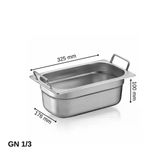 Üret Saplı Gastronom Küvet Gn 1/3 100 Mm 4 Lt