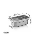 Üret Saplı Gastronom Küvet Gn 1/3 150 Mm 5.7 Lt