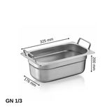 Üret Saplı Gastronom Küvet Gn 1/3 200 Mm 7.8 Lt