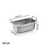 Üret Saplı Gastronom Küvet Gn 1/4 100 Mm 2.8 Lt