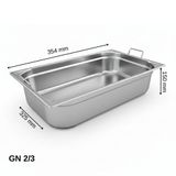 Üret Saplı Gastronom Küvet Gn 2/3 150 Mm 13 Lt