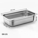 Üret Standart Gastronom Küvet Gn 1/1 150 Mm 21 Lt