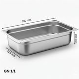 Üret Standart Gastronom Küvet Gn 1/1 200 Mm 28 Lt