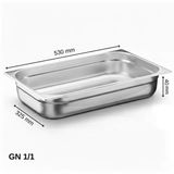 Üret Standart Gastronom Küvet Gn 1/1 40 Mm 5 Lt