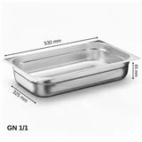 Üret Standart Gastronom Küvet Gn 1/1 65 Mm 9 Lt