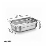 Üret Standart Gastronom Küvet Gn 1/2 150 Mm 9,5 Lt
