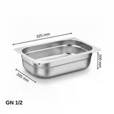 Üret Standart Gastronom Küvet Gn 1/2 200 Mm 12,5 Lt