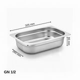 Üret Standart Gastronom Küvet Gn 1/2 65 Mm 4 Lt