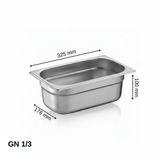 ÜRET Standart Gastronom Küvet GN 1/3 100 mm 4 lt