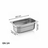 Üret Standart Gastronom Küvet Gn 1/4 150 Mm 4 Lt