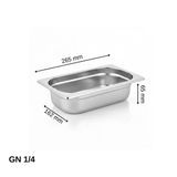 Üret Standart Gastronom Küvet Gn 1/4 65 Mm 1,8 Lt