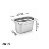 Üret Standart Gastronom Küvet Gn 1/9 100 Mm 1 Lt