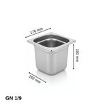 Üret Standart Gastronom Küvet Gn 1/9 100 Mm 1,6 Lt