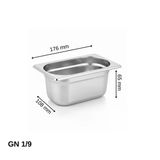 Üret Standart Gastronom Küvet Gn 1/9 65 Mm 0,6 Lt