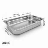 ÜRET Standart Gastronom Küvet GN 2/3 20 mm 1,5 lt