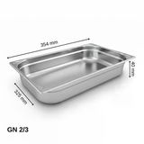 ÜRET Standart Gastronom Küvet GN 2/3 40 mm 3 lt