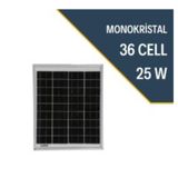 Uretech 25 Watt Monokristal Güneş Paneli 12 V