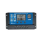 UreTech Güneş Paneli Akü Şarj Kontrol Cihazı 10A 12/24V 10 Ah Amperli USB Çıkışlı Regülatör