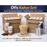 Üreticiden Koli Set Ofis Set ,4oz 7 Oz Karton Bardak,plastik Bardak,karıştırıcı