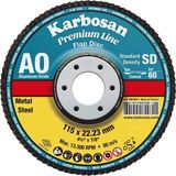 Üreticiniz Zmrt Karbosan 982980 Premium Line Ao Standart Yoğunluk Flap Disk 115 mm 60 Kum - 10'lu - Çok Renkli - Yok