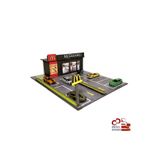 ÜRETİM 1/64 Ölçek Mc Donald's Araç Otoparkı Diorama Diecast Sergileme Standı Rafı Araba Garajı Oyuncak