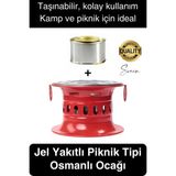 Üretim Jel Yakıtlı Isıtıcı Osmanlı Ocağı Ev Iş Yazlık Piknik Kamp Tipi Kolay Taşınabilir Ocak - Diğer - 3030 Turuncu