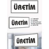 Üretim Yazılı Beyaz Mdf Kapı Levhası