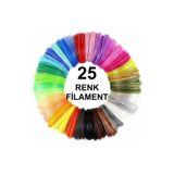URETMAKER 3D Kalem Yazıcı için 25 renk 100 metre (25x 4 metre) PLA Filament