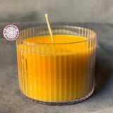 Uretti - Ayşe 7362 El Yapımı Minik Yuvarlak Plastik Içinde Dekoratif Turuncu Mum - 6 x 6 cm - 1 Adet