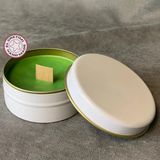 Uretti - Ayşe 7362 El Yapımı Yeşil Dekoratif Metal Kutuda Mum - 3 x 7 cm - 1 Adet