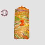 Uretti - Derya 2174 Ebru Sanatı Ile El Yapımı Seramik Kapı Numarası - 2 - Yükseklik :16cm En :7cm Derinlik 0,8cm dir. - 1 Adet