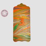 Uretti - Derya 2174 Ebru Sanatı Ile El Yapımı Seramik Kapı Numarası - 3 - Yükseklik :16cm En :7cm - 1 Adet