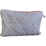 Uretti - Ege 7366 El Yapımı Çizgili Model Clutch / Portföy Çanta - 21CM x 29CM - 21 x 29 cm - Lacivert