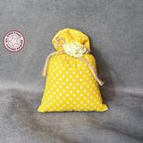 Uretti - Fatma 2142 El Yapımı Sarı Lavanta Kesesi - 6 x 9 cm - Mavi - 1 Adet