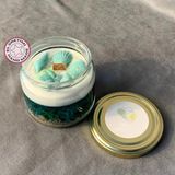 Uretti - Gizem 8754 El Yapımı Deniz Temalı Kavanoz Mum - 7 x 8 cm - Mavi - 10 Adet