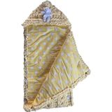 Uretti - Gül 5142 0674 El Örgüsü Puffy Iplik Kundak Bebek Battaniyesi / 0 - 2 Yaş - Sarı
