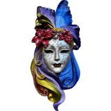 Uretti - Hülya 6683 El Yapımı Maskeli Çingene Melek Duvar Maskesi / Dekoratif Obje - 15 x 32cm