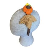 Uretti - İREM 3914 2560 El Yapımı Balkabak - Halloween Tasarımlı Kız Çocuk Saç Aksesuarı / Taç