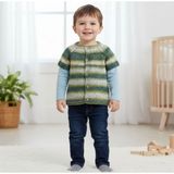 Uretti - Kadir 7704 6161 El Örgüsü Kahve Yeşil Ebruli Erkek Çocuk Yelek / 2 Yaş