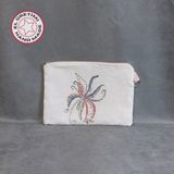 Uretti - Sefa 4419 0754 El Yapımı Tel Sarma Pul ve Boncuk Işlemeli Portföy Çanta - Ölçü: 23x33 - Beyaz
